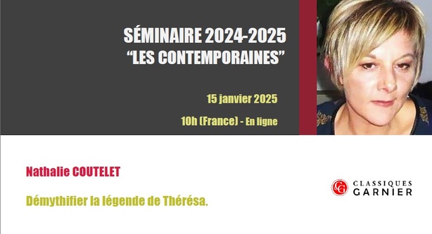 Séminaire Les Contemporaines - 15 janvier - Nathalie Coutelet (sur Thérésa)