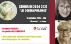 Séminaire "Les Contemporaines" - 16 octobre - Claudette Joannis et Jacqueline Razgonnikof